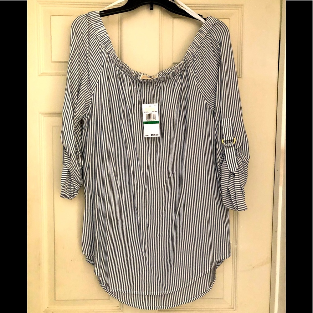 Michael Kors off-shoulder long sleeve blouse